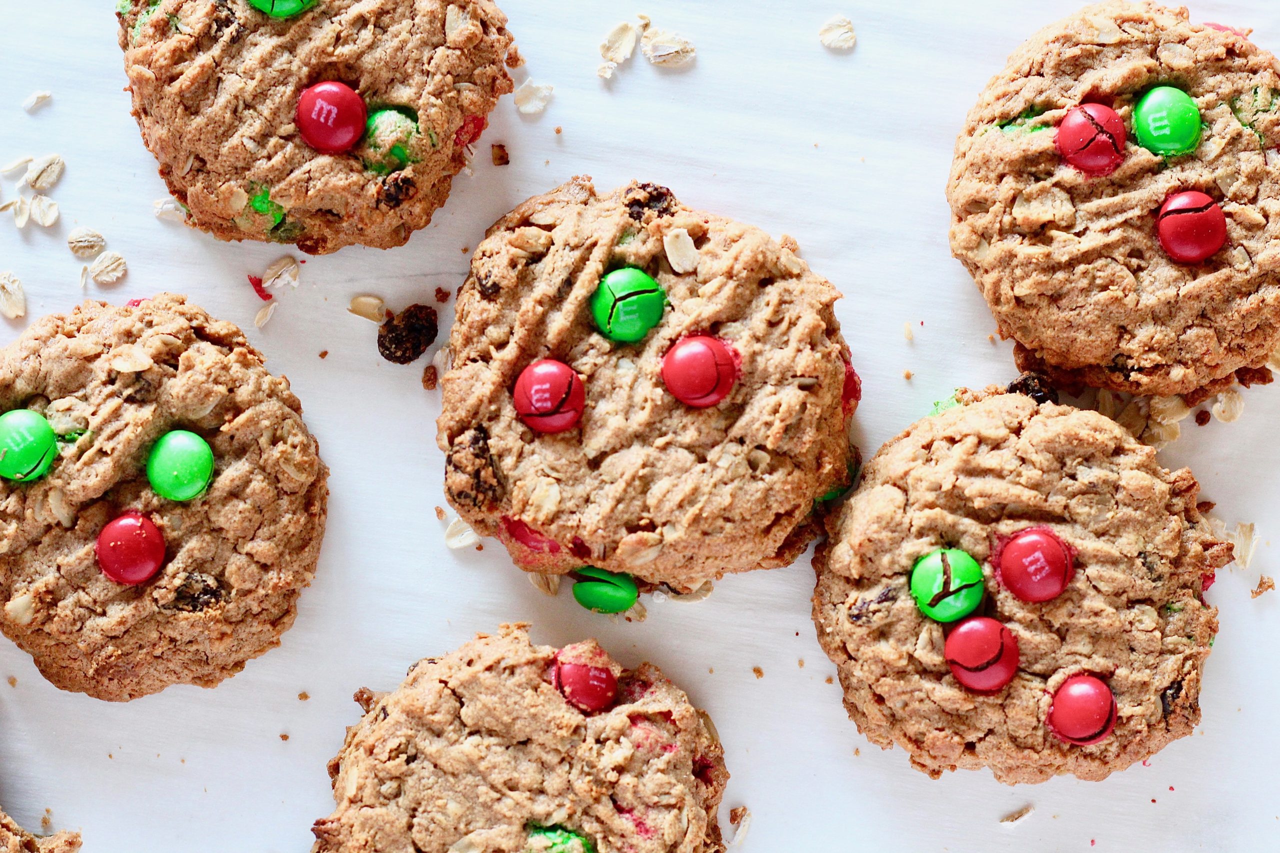 Easy 5 Ingredient M&M Christmas Cookies