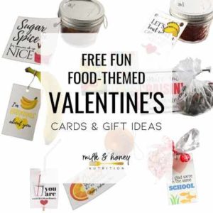 free valentine's food cards