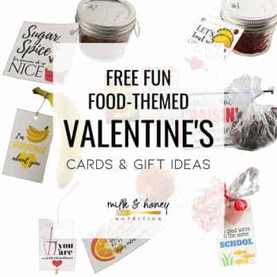 free valentine's food cards