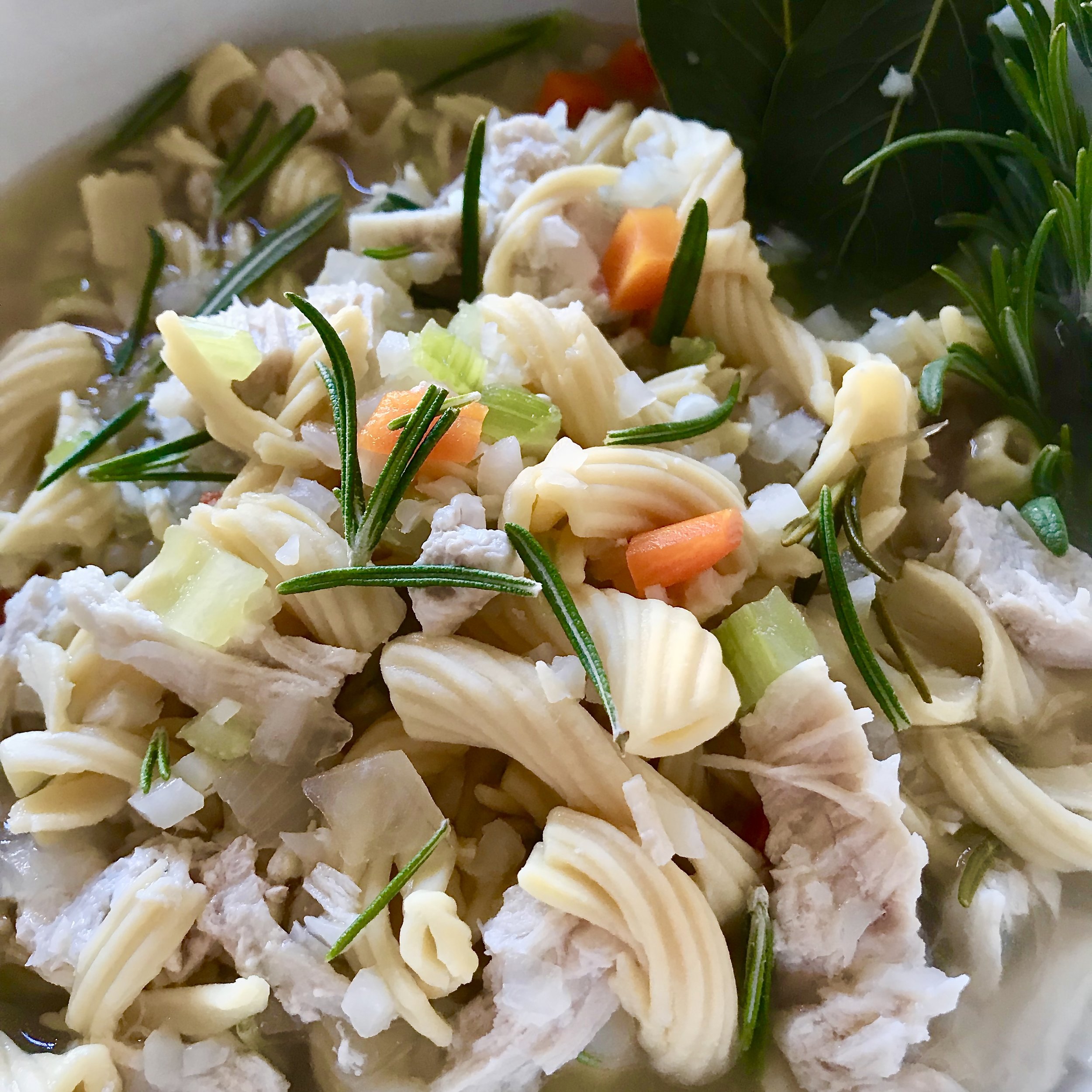  30 minute Chicken Noodle Veggie Soup 