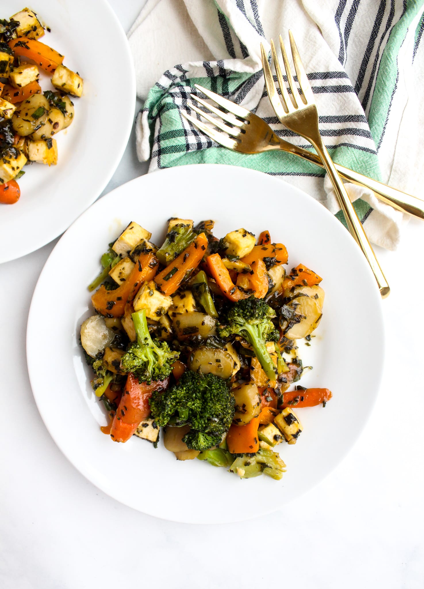   Pictured: Broccoli Stir Fry by Tara Rochford Nutrition (48 Quick and Easy Meatless Meals for Busy People)  