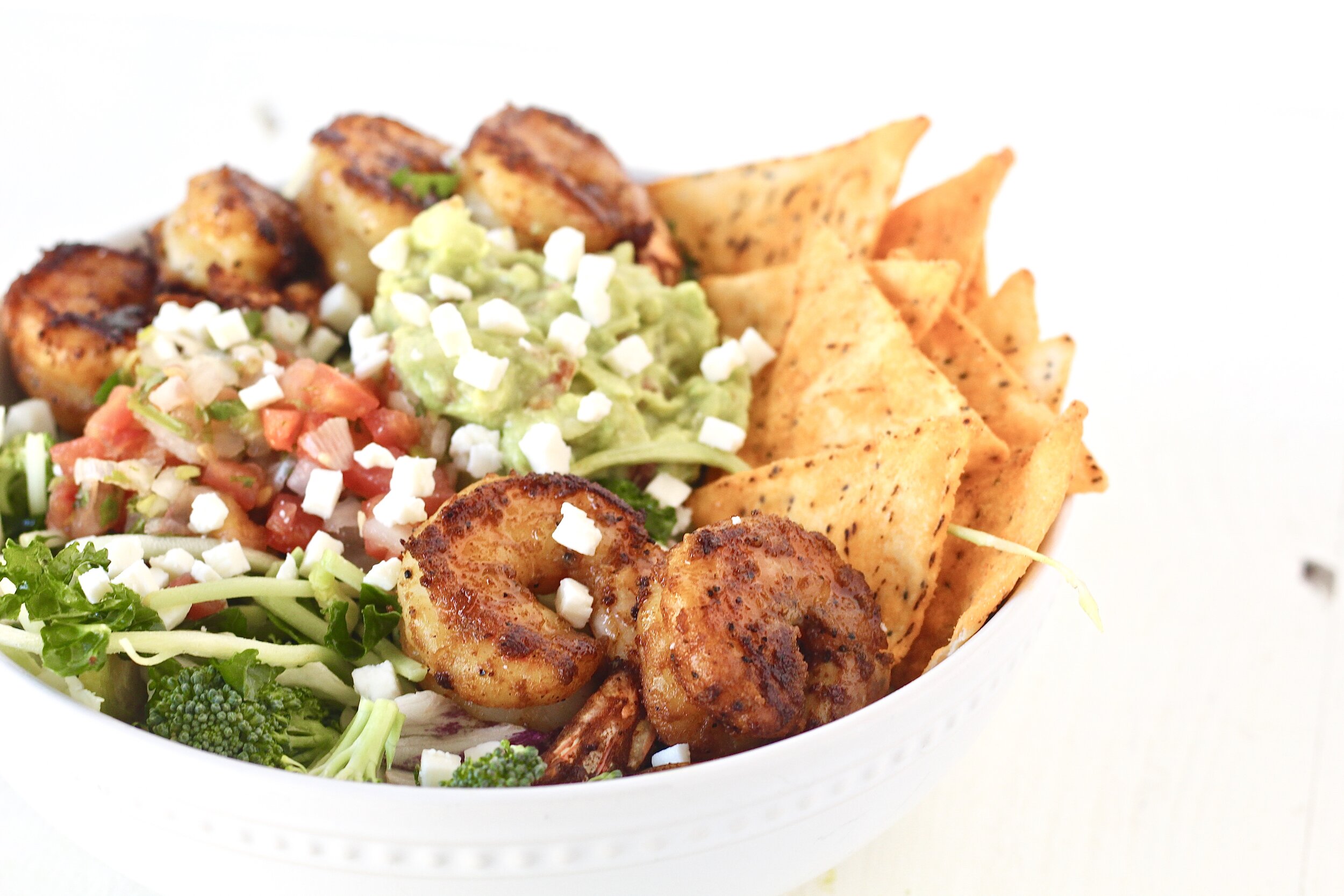  Blackened Shrimp and Veggie Taco Salad 