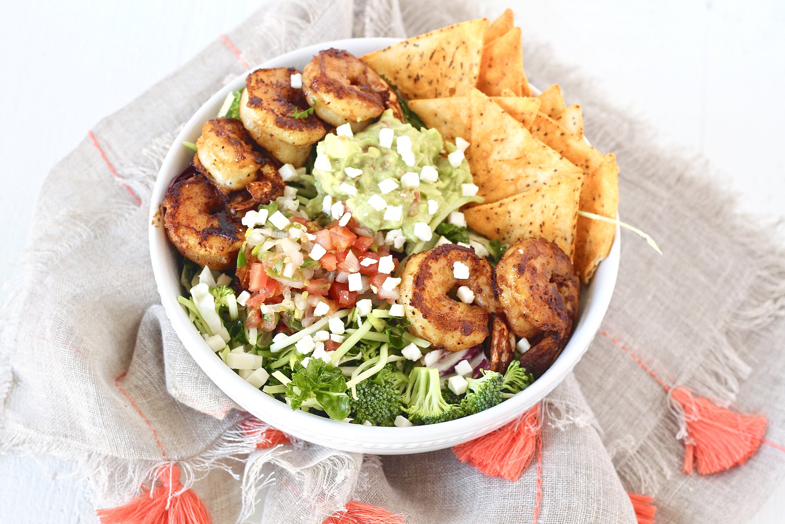  Blackened Shrimp and Veggie Taco Salad 