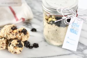 Festive Fruitcake Protein Balls recipe card