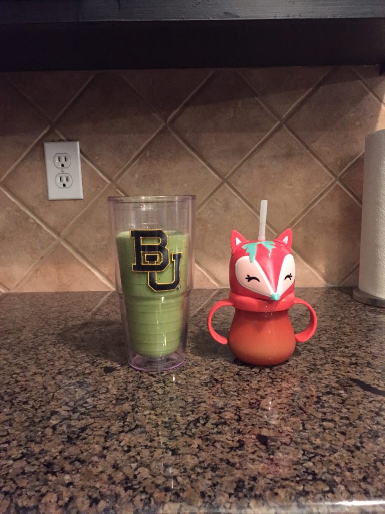 baylor university glass with kids cup