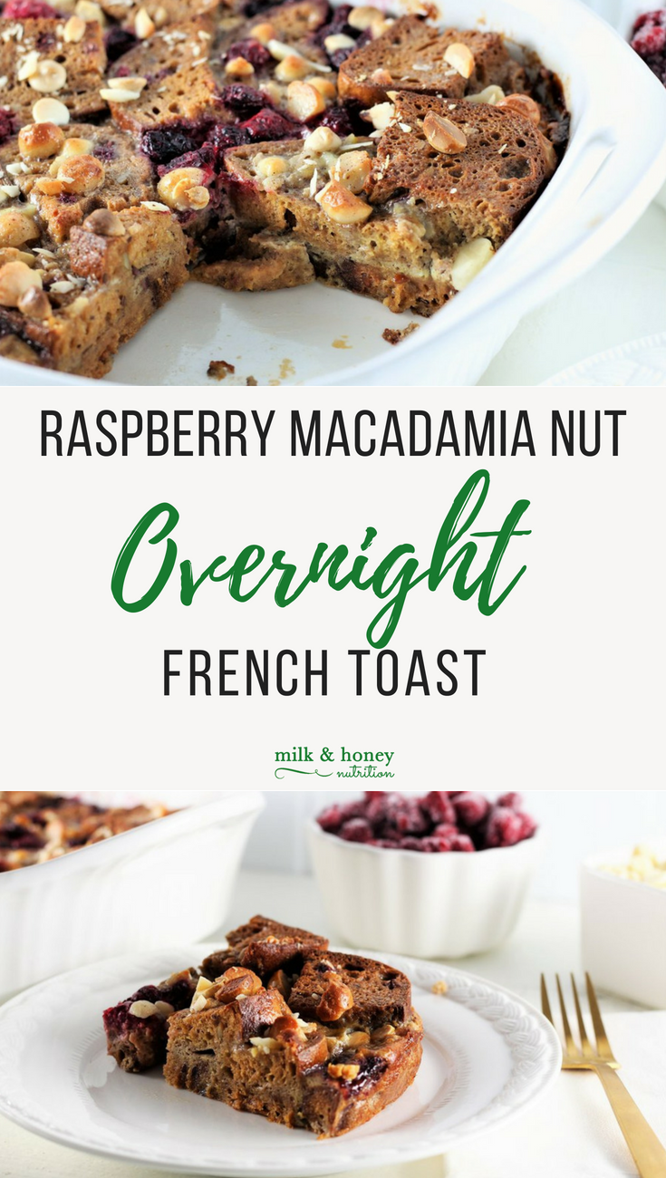 raspberry macadamia nut overnight french toast