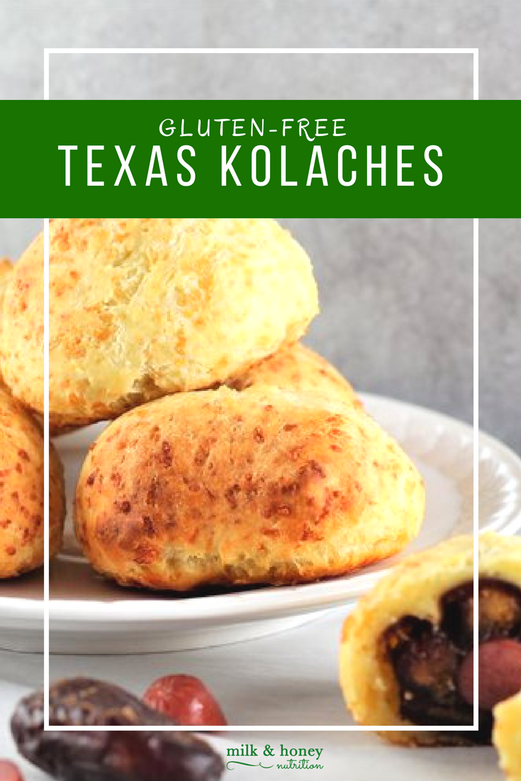 gluten free texas kolaches stacked on plate milk and honey nutrition