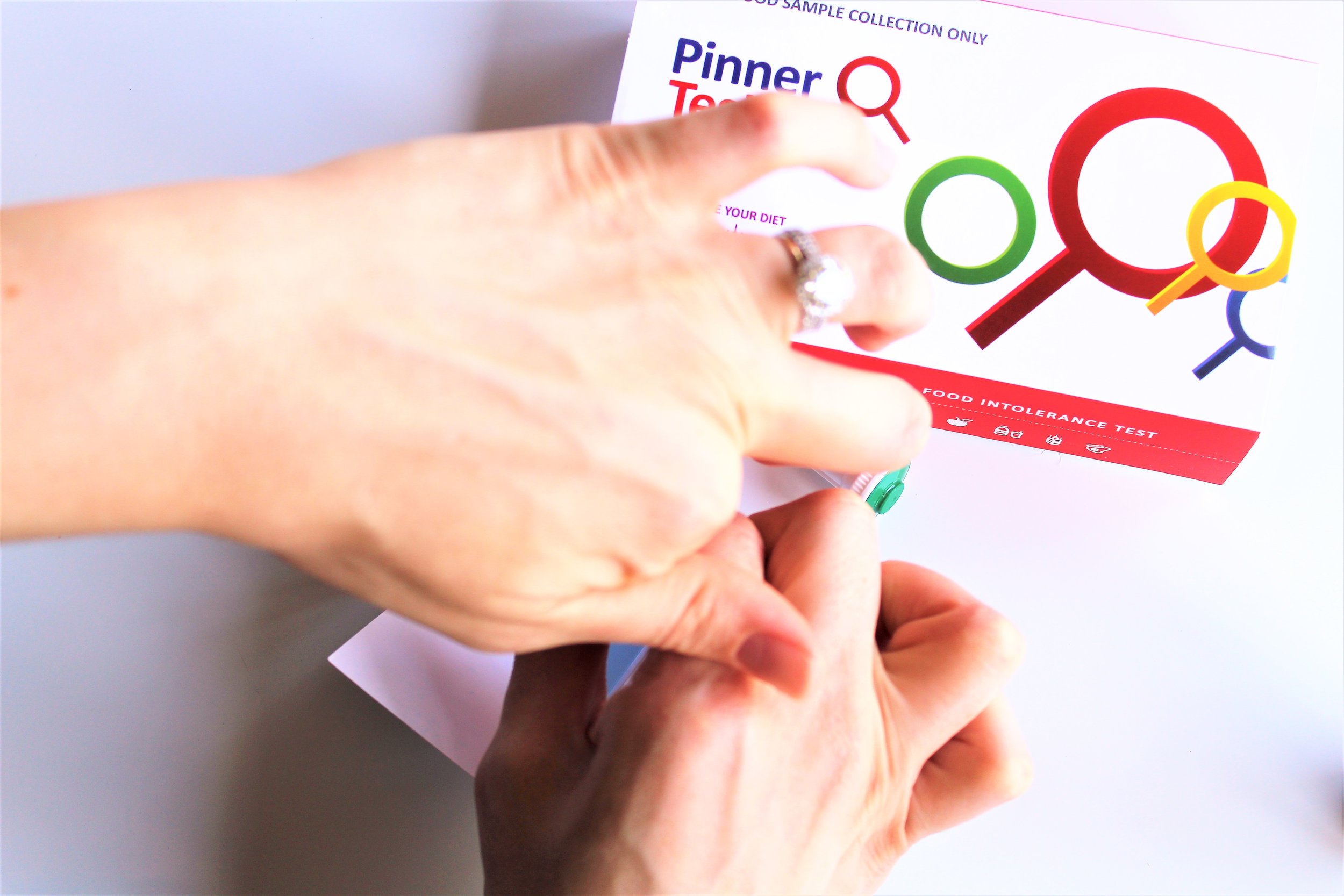 pinner test process pricking finger