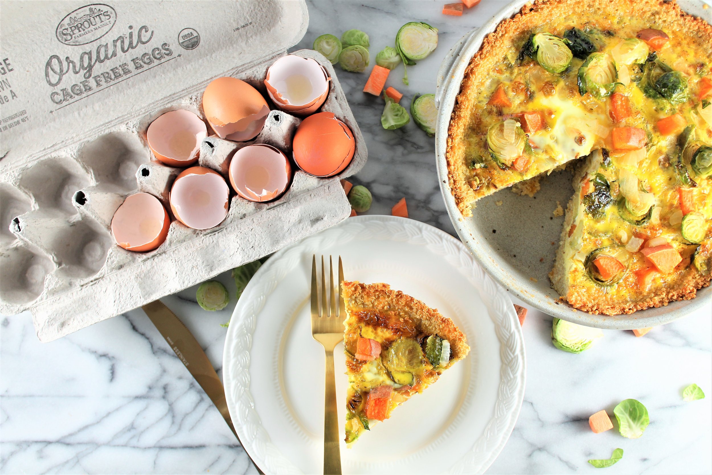 Flourless Quinoa and Vegetable Quiche | Milk & Honey Nutrition