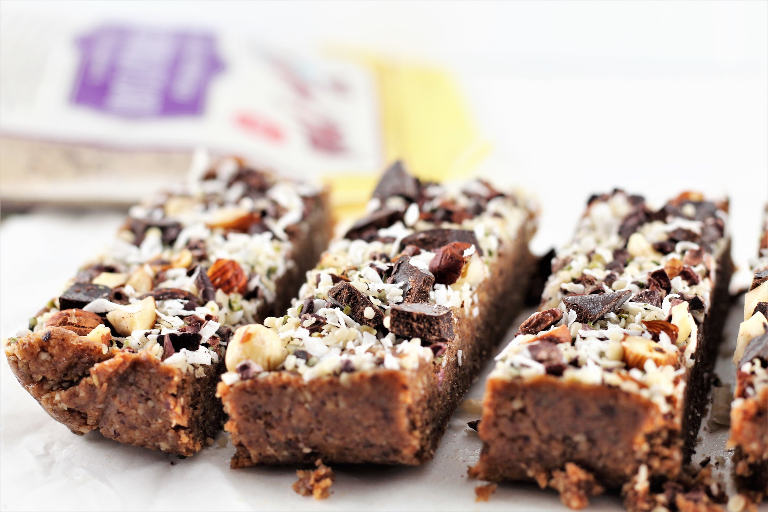 Grain Free Hazelnut Magic Bars side view