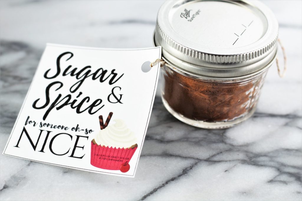 sugar and spice for someone oh so nice free printable Valentine's Day cards (funny food puns)