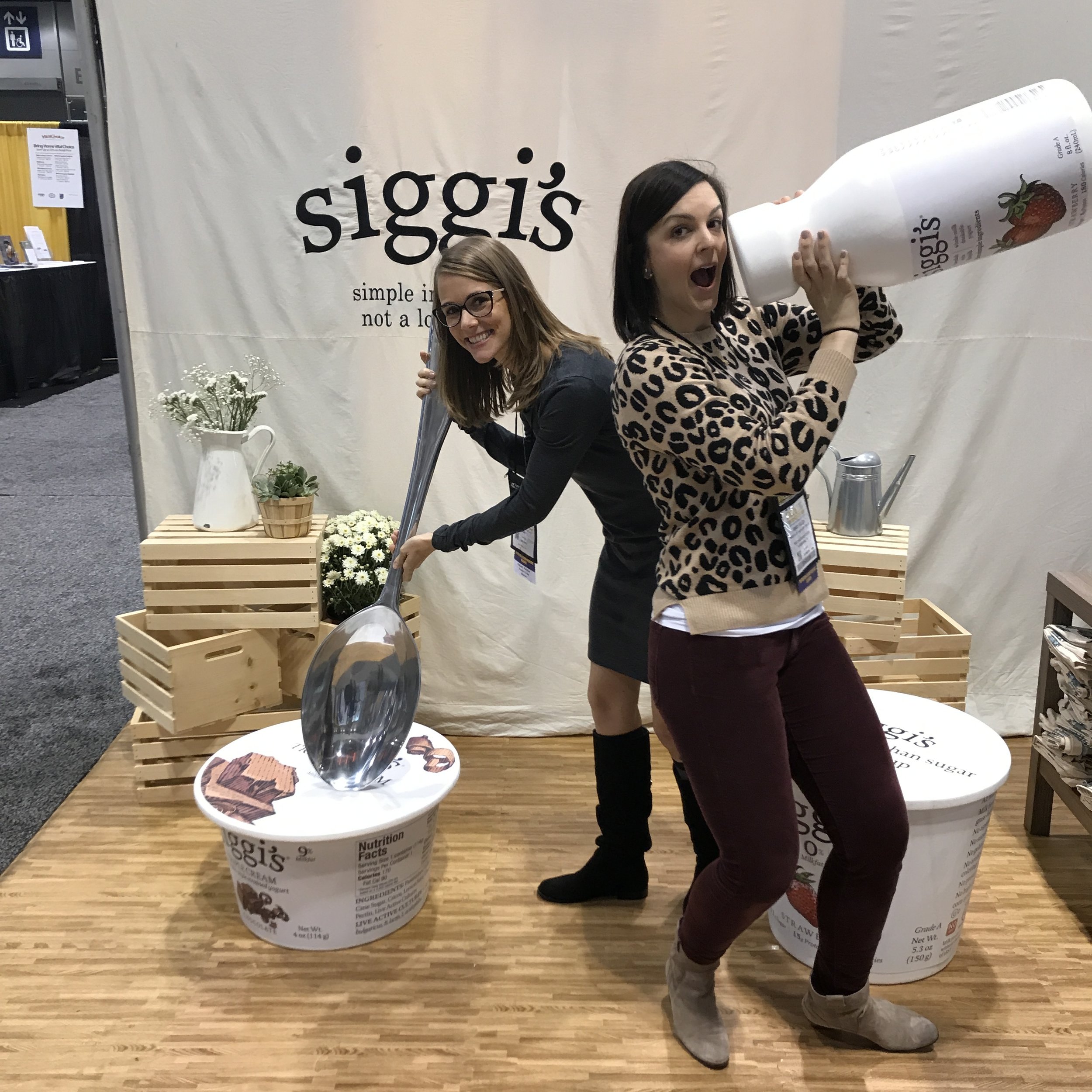 mary ellen phipps at siggis booth at fnce in chicago