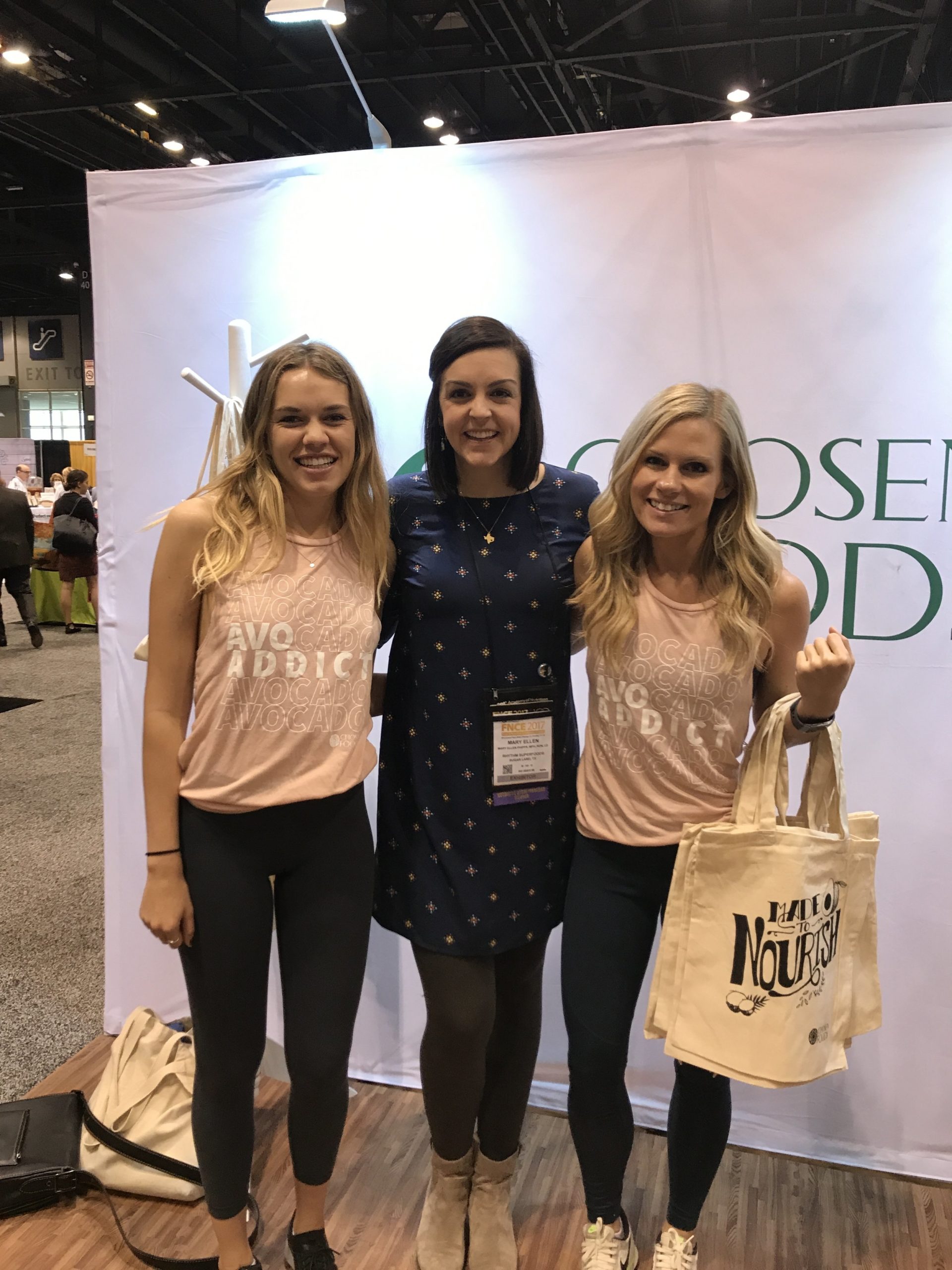 mary ellen at chosen foods booth at fnce