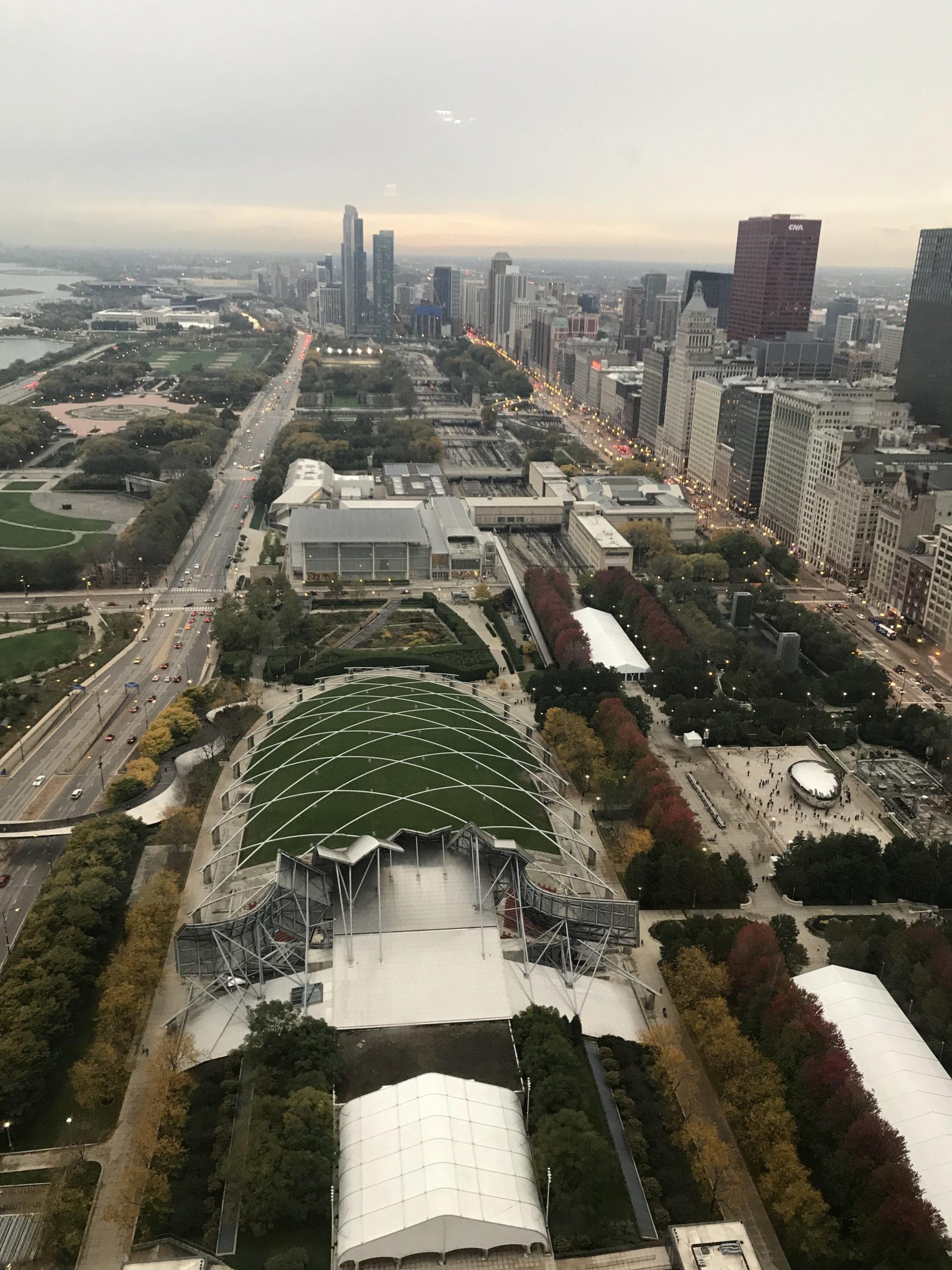 aerial view of chicago