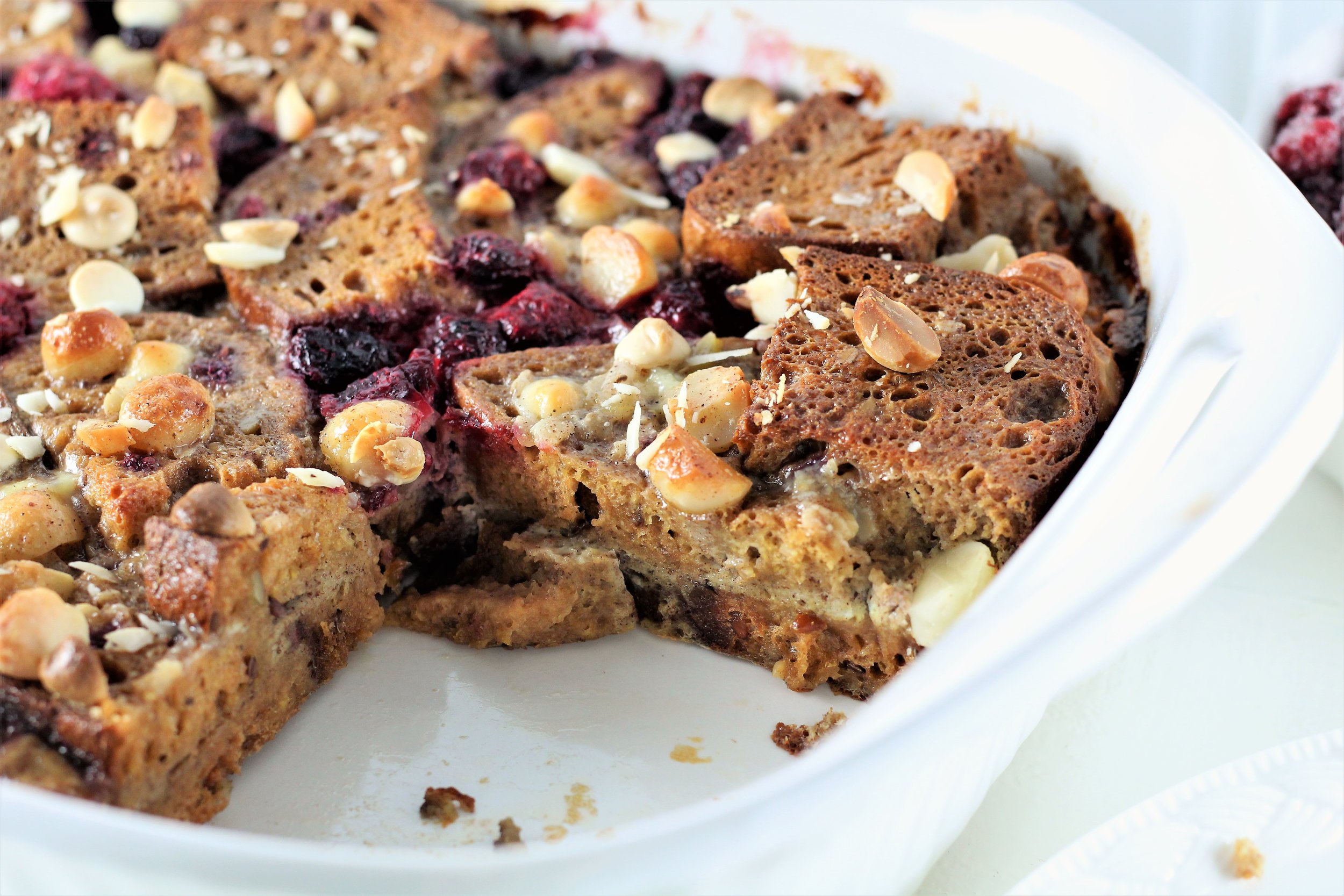  Raspberry Macadamia Nut Overnight French Toast Casserole 