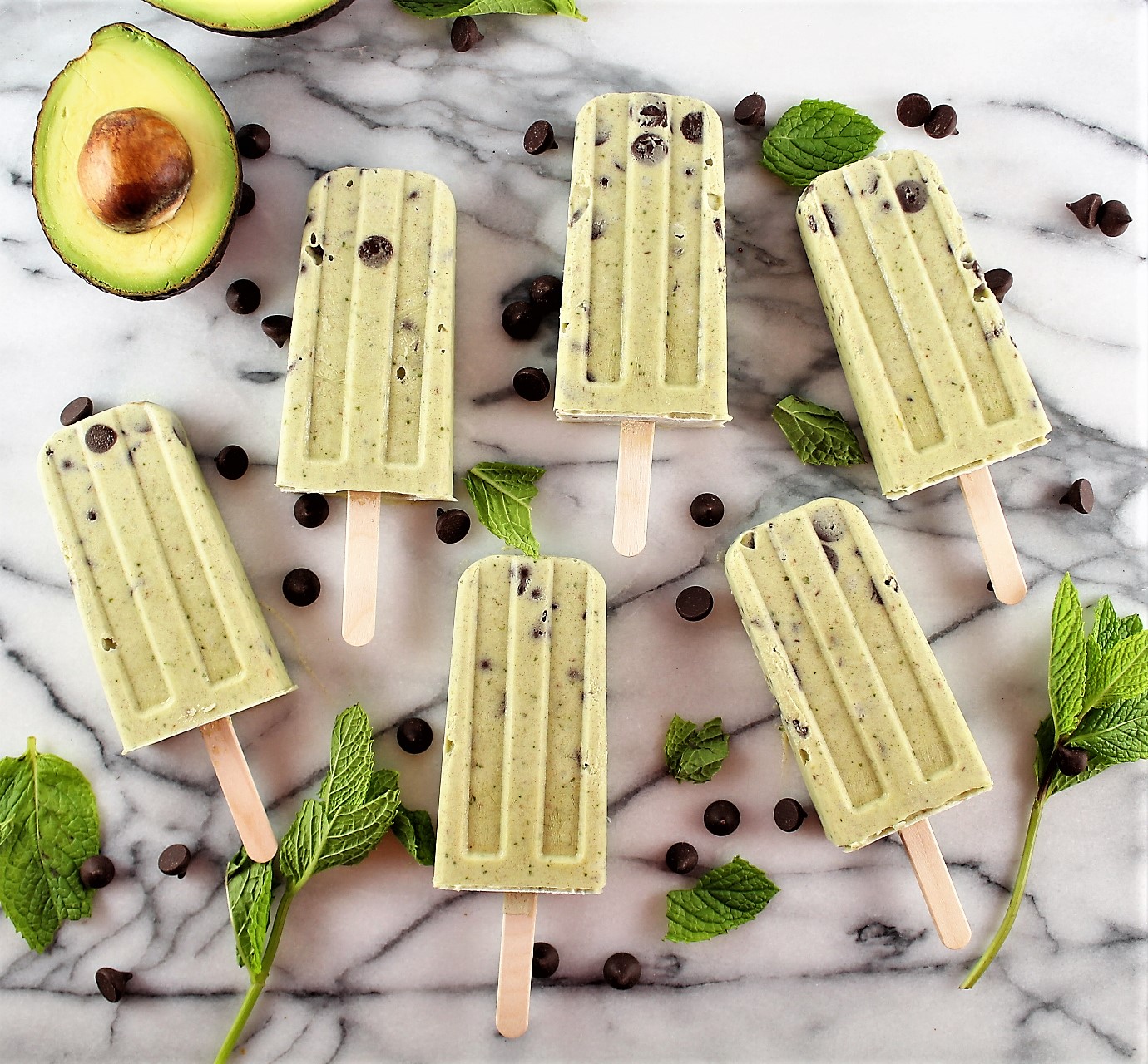  Avocado Mint Chocolate Chip Creamsicles 