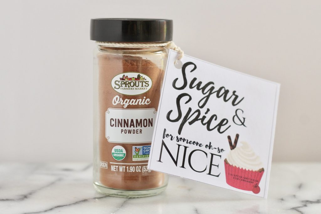 sugar spice and for someone oh so nice valentines day card with cinnamon powder