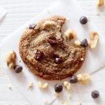 Grain free Walnut Chocolate Chip Cookies with chocolate chips and walnut pieces