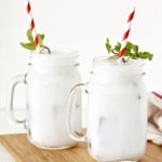 Peppermint Pick Me Up Mocktail with fun straw