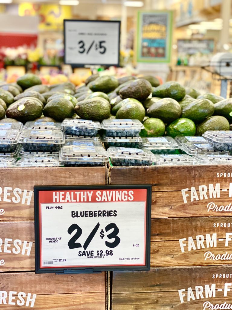 blueberries healthy savings sprouts 2/$3