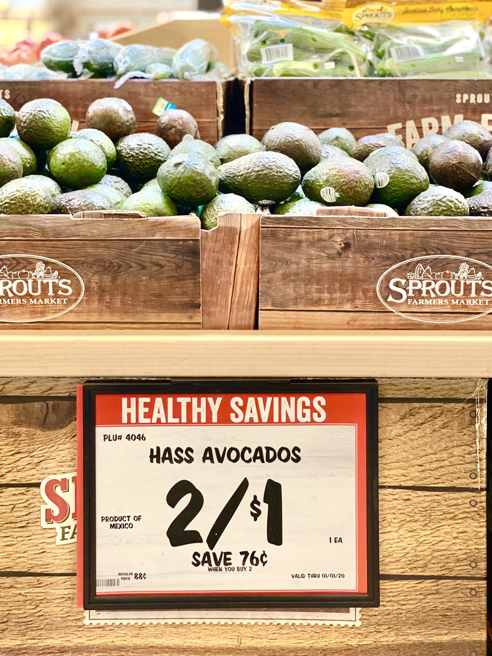 haas avocados sprouts 2 for $1