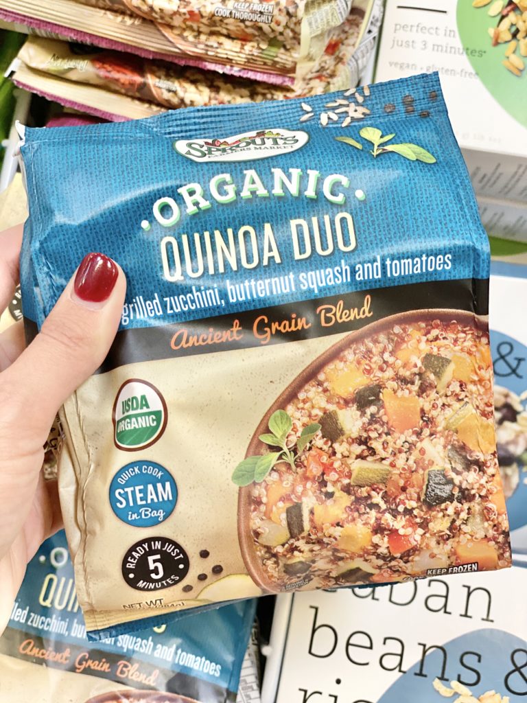 bag of organic sprouts organic quinoa duo ancient grain blend quick cook steam in bag