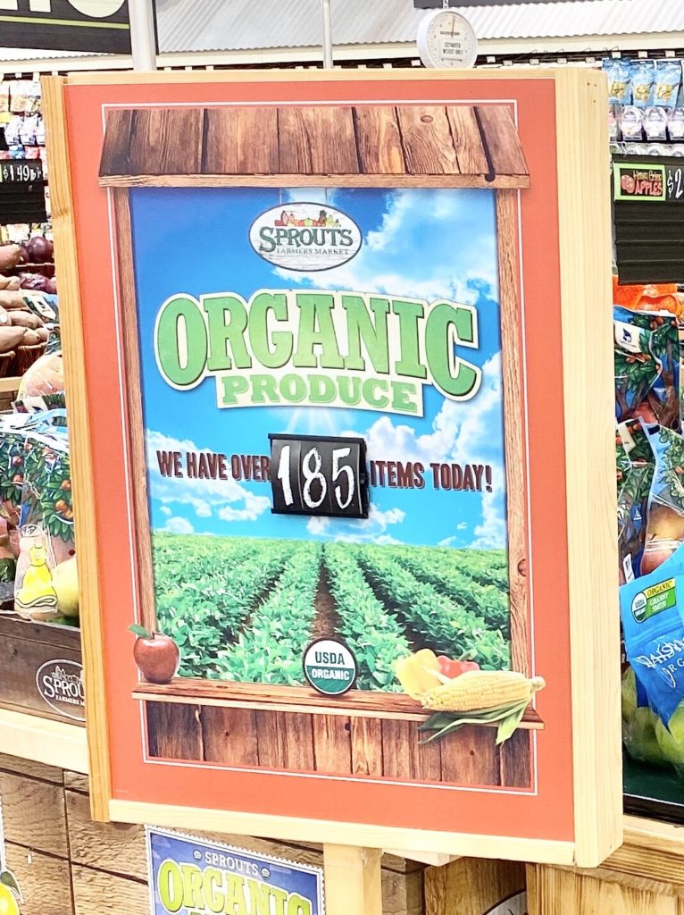 organic produce at sprouts