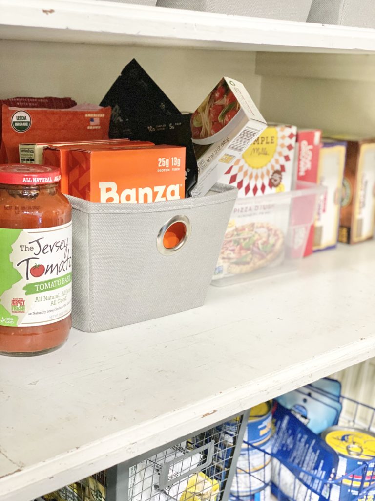 picture of pantry shelf banza, the jersey tomatoes milk and honey nutrition