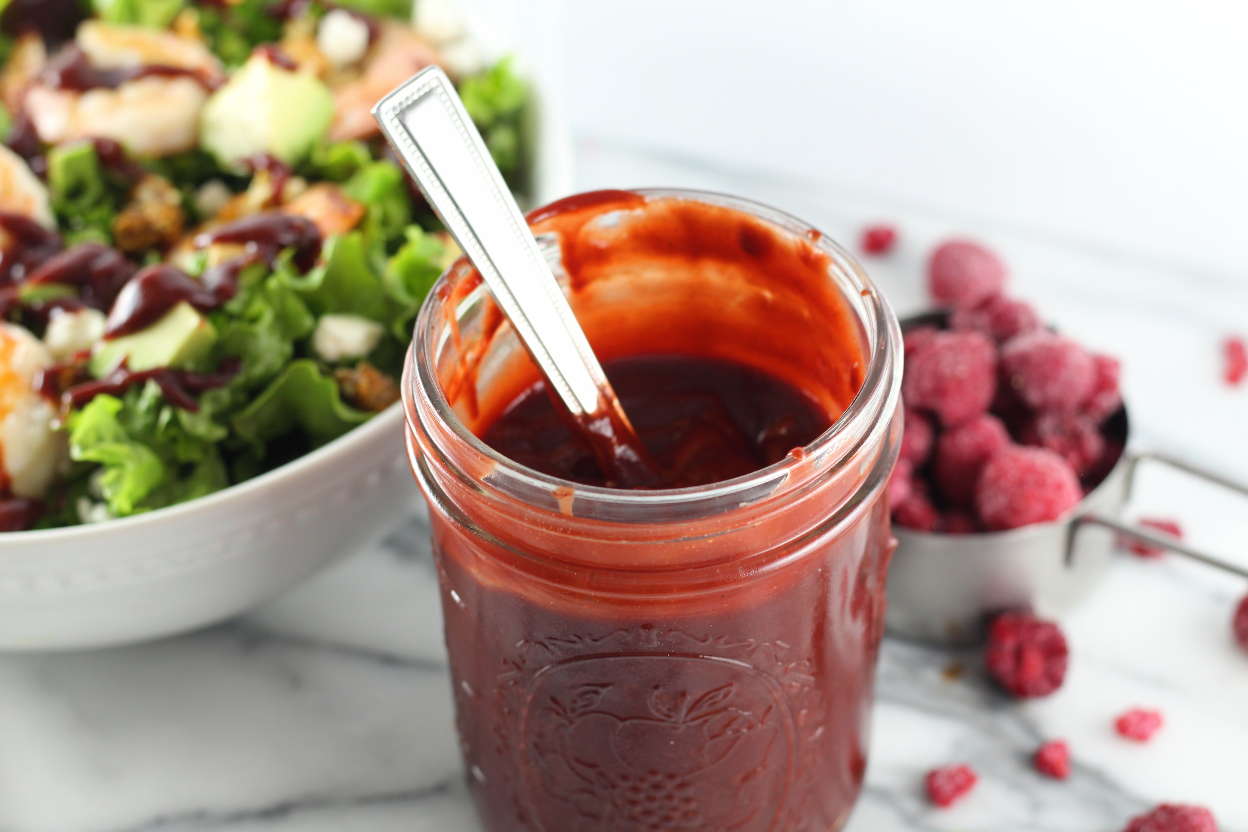  Who needs salad dressing when you can get loads of flavor with a little homemade BBQ sauce?? 
