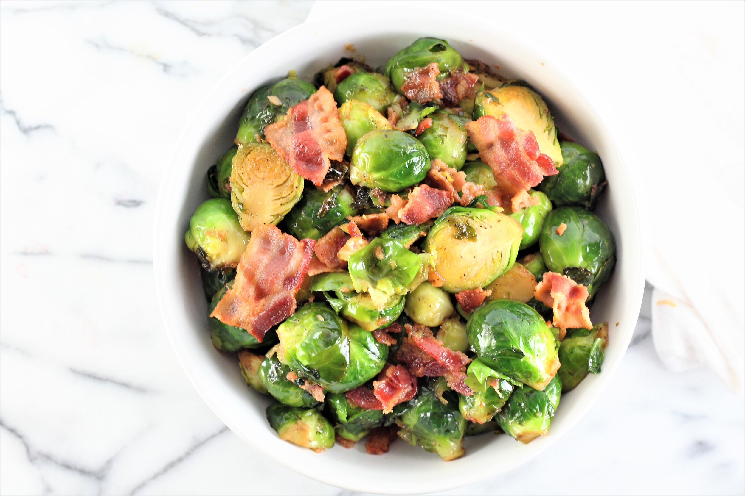  Maple Black Pepper and Bacon Brussel Sprouts 