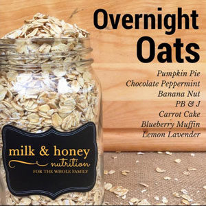 A Week of Overnight Oats meal suggestions