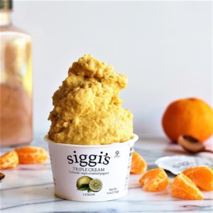 spiced citrus cream slushie in siggis container