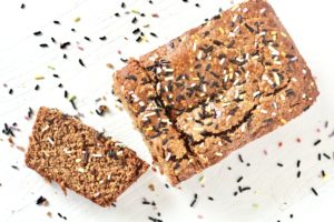 loaf of banana bread made with almond flour