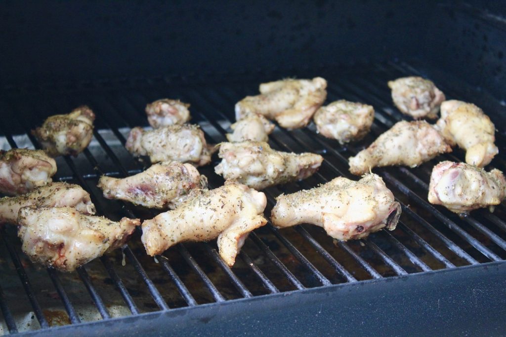 chicken wings on grill