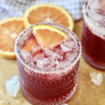 pomegranate martini with orange liqueur