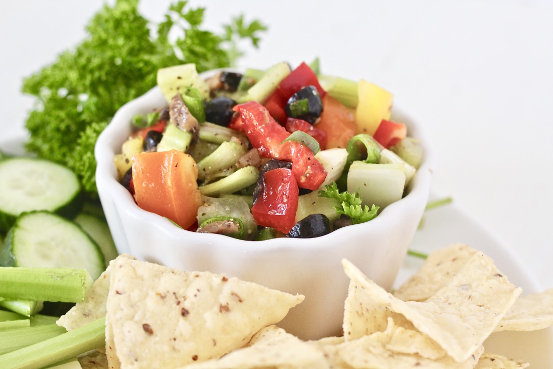 dairy free veggie dip in bowl