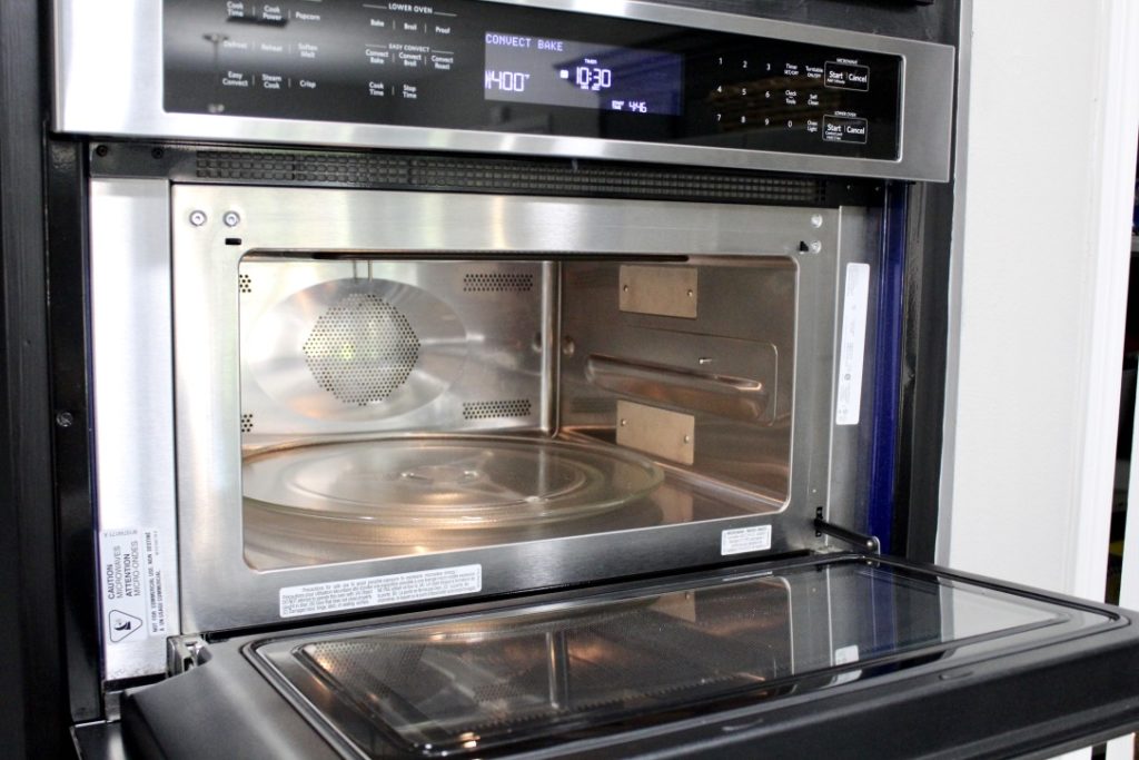 clean stainless steel microwave