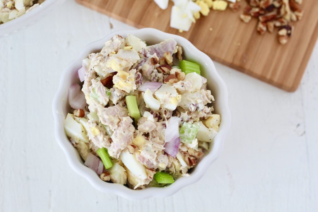 tuna salad in a bowl