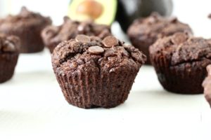 chocolate muffins with avocado