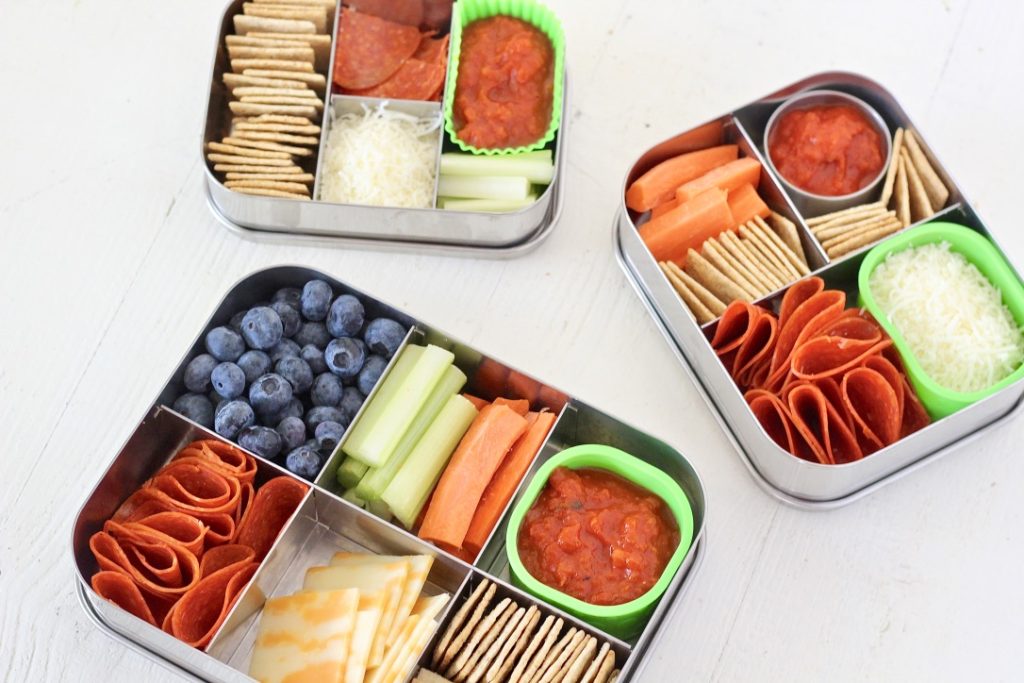 Healthy DIY Pizza Lunchables for back to school