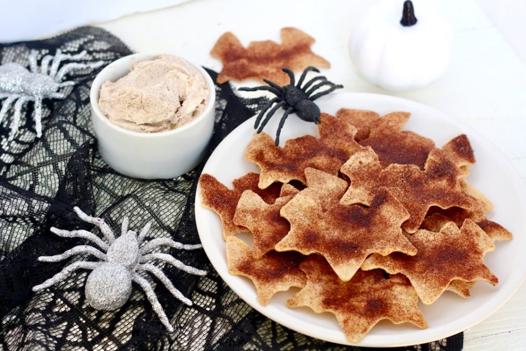 cinnamon sugar tortilla chips for halloween