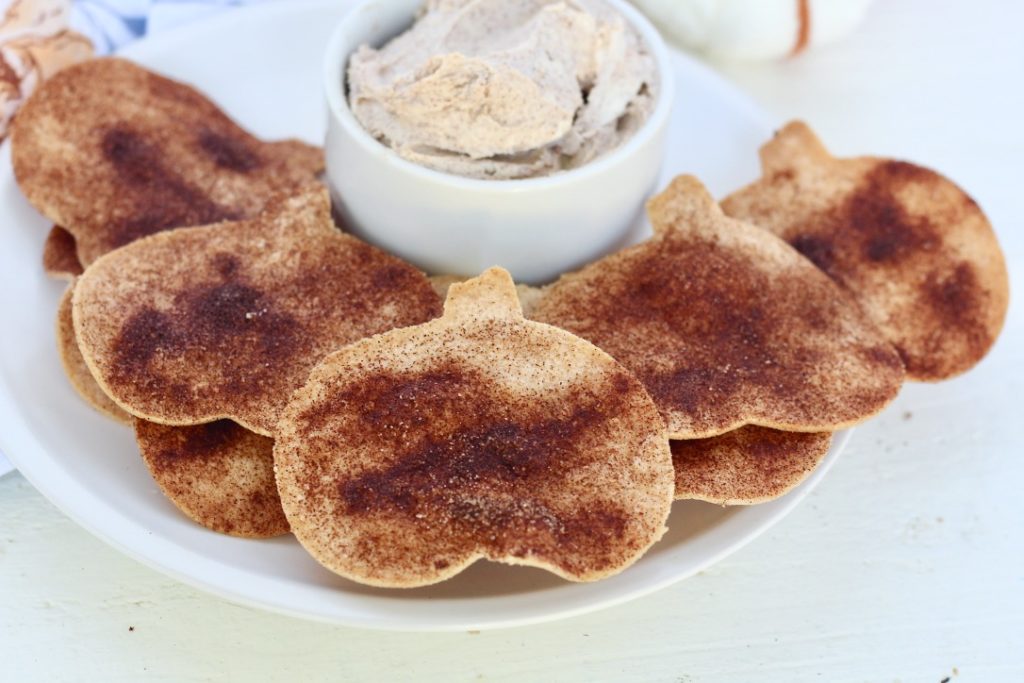 pumpkin cinnamon sugar tortilla chips