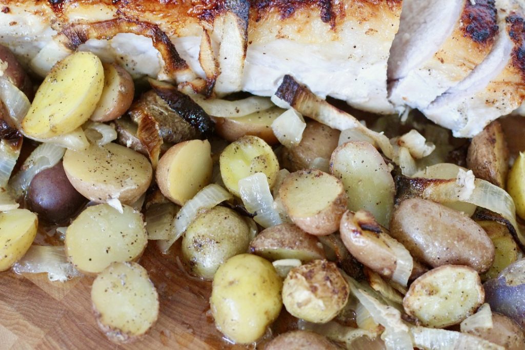 pork loin with potatoes and onions
