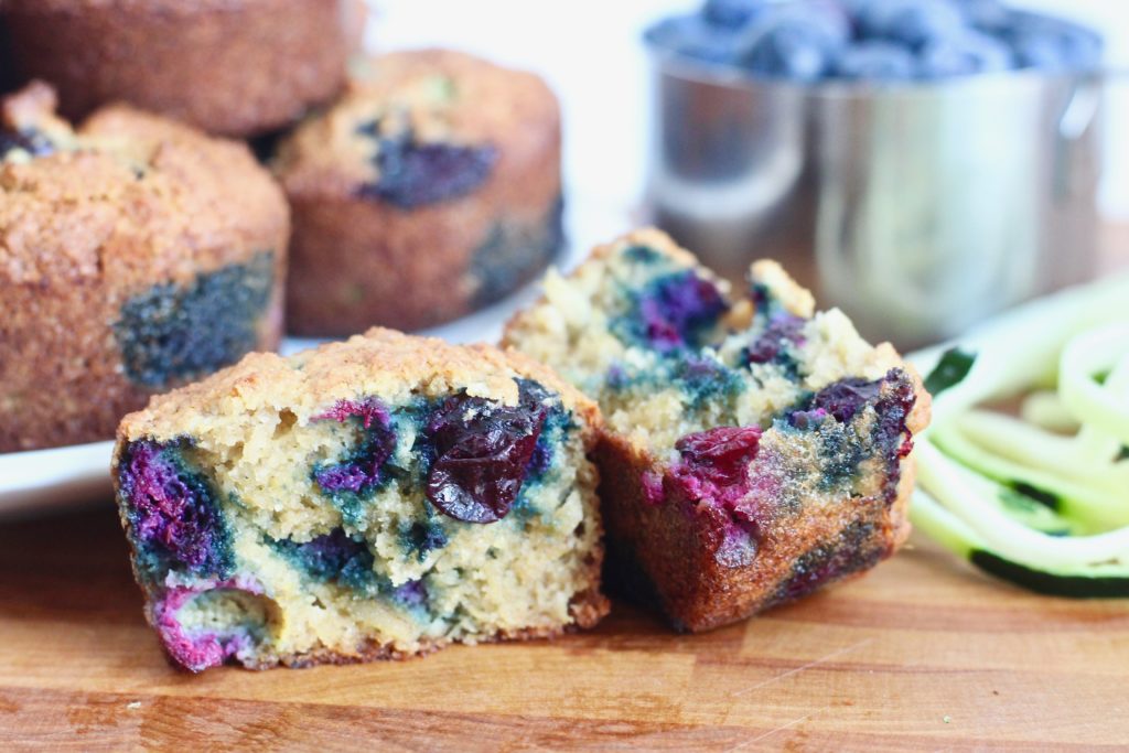 blueberry zucchini muffins with 1 cup blueberries