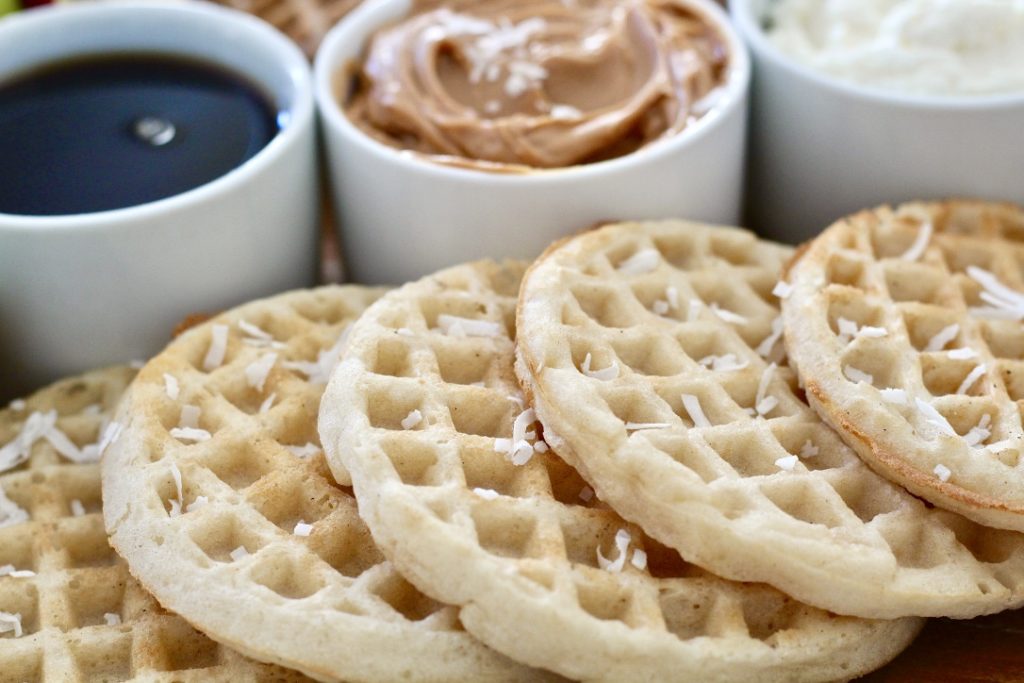 waffles and peanut butter