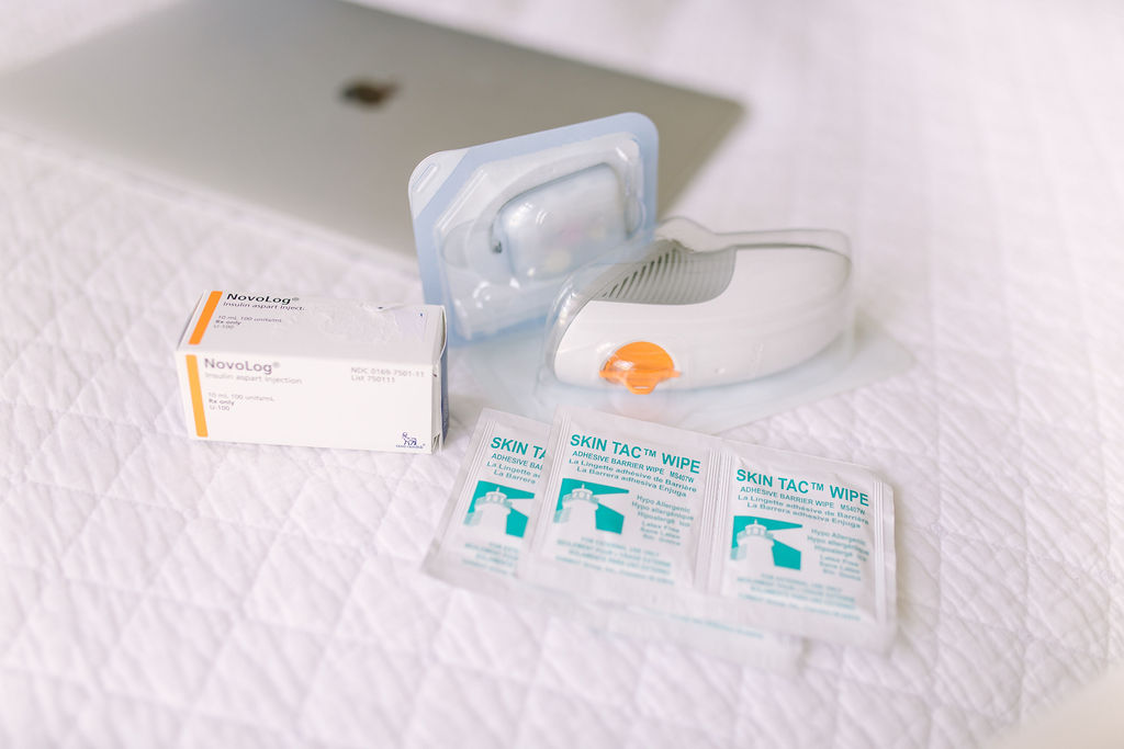 diabetes supplies and mac laptop