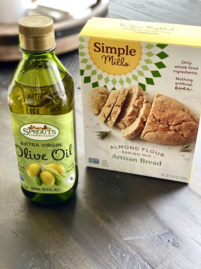 sprouts brand olive oil with simple mills artisan bread mix gluten free garlic knots