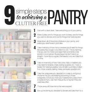 step by step guide for a clutter free pantry