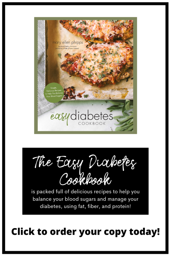 Easy Diabetes Cookbook information | Milk & Honey Nutrition how to order the easy diabetes cookbook