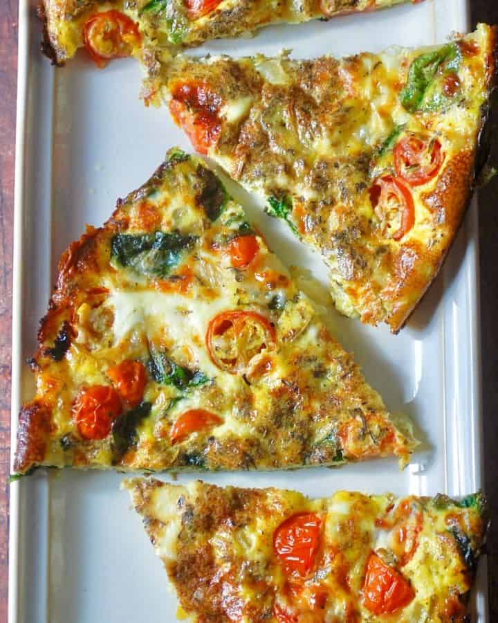 easy low carb diabetes recipe for fritata | Milk & Honey Nutrition easy low carb diabetes recipe for fritata